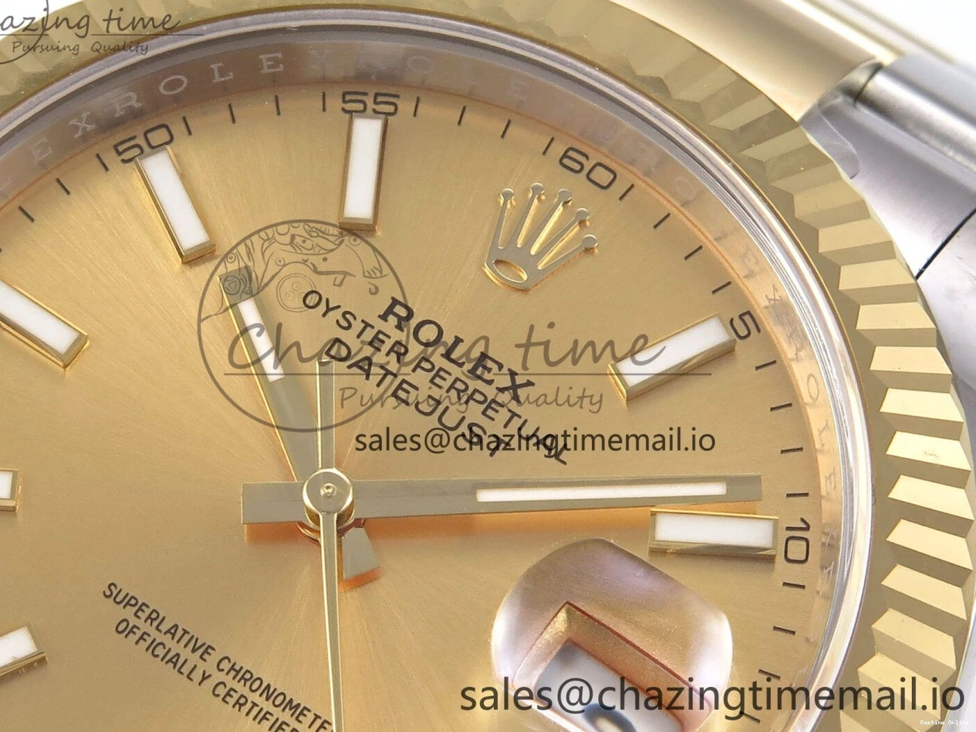 0506 DateJust 41 126333 EWEF Best Edition YG Stick Dial on SS YG Oyster Bracelet A Durable 971